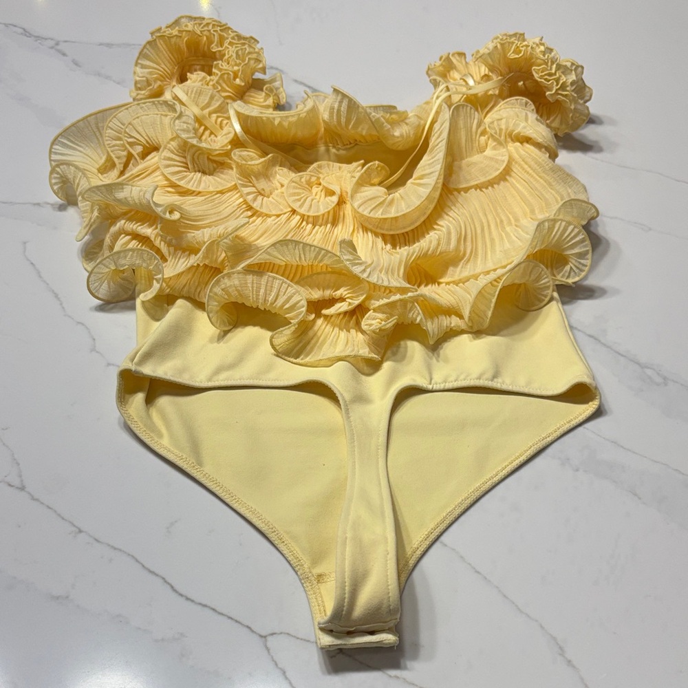 FP Movement by Free People Yellow Ruffle Top